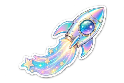 Muestra ilustrativa de pegatina holográfica